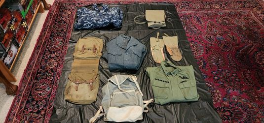 Vintage And New Military Gear
