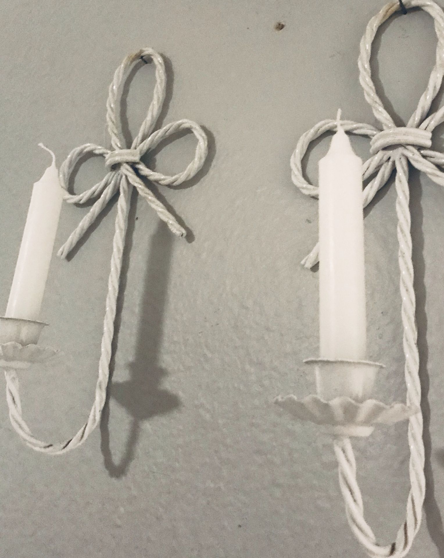 2 Matching Braided Wall Candle Holders