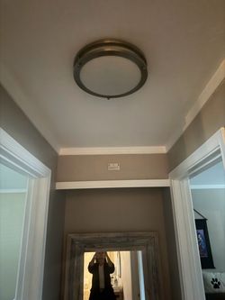 Modern Brushed Nickel Flush Mount Ceiling Light