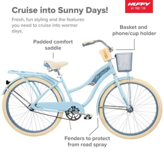 Ladies BRAND NEW BEACH CRUISER still In Box Huffy 26 Nel Lusso - Main Image