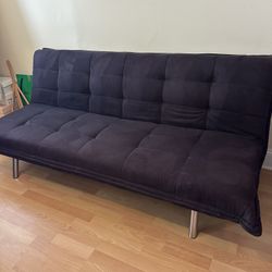 Black Futon / Foldable Couch / Bed - Like New 