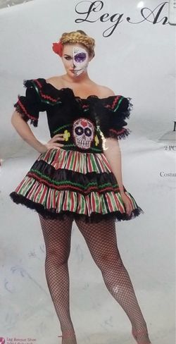 Leg Avenue Day of the Dead Costume Size X- Large Halloween