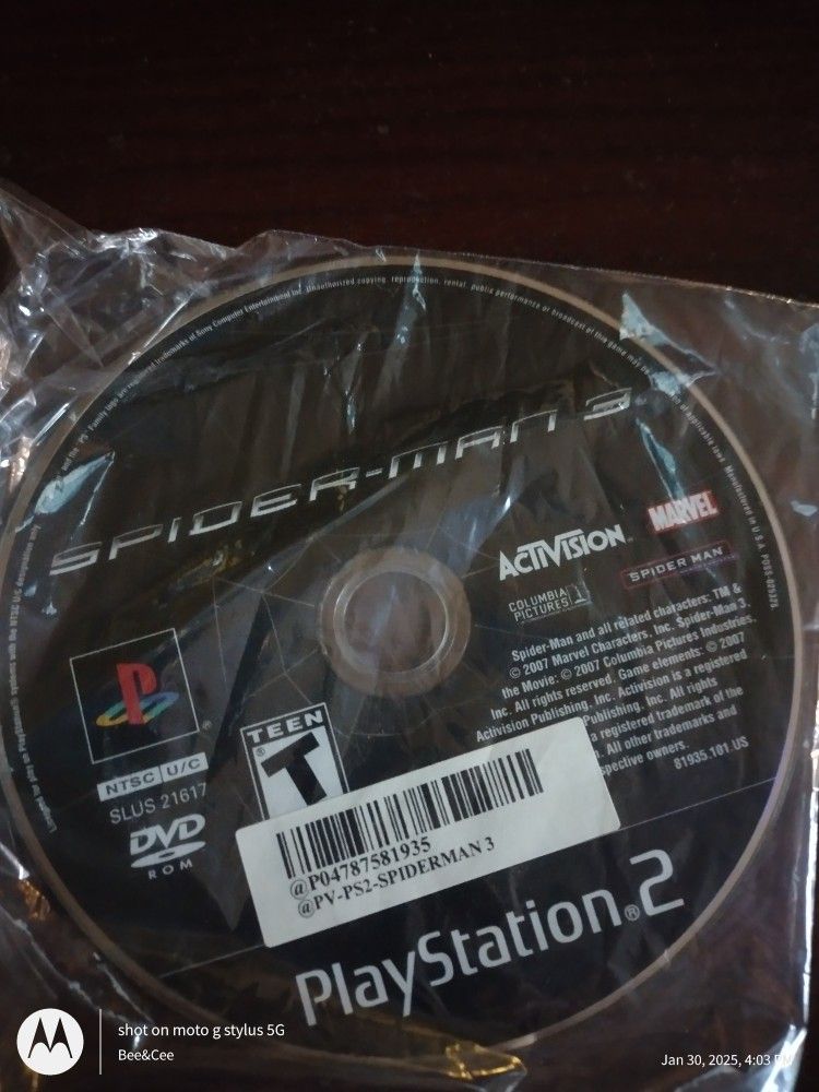 Spiderman 3 Ps2
