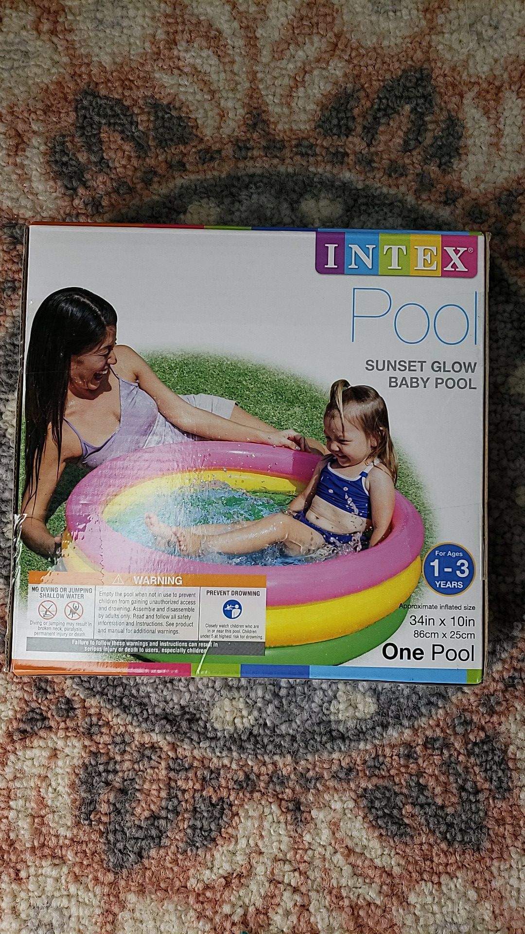 Intex pool baby 1-3 years 34"x10"