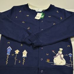 Vintage Shenanigans Button Up Holiday Sweater