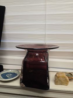 Vintage Art Glass Purple Amethyst Spittoon