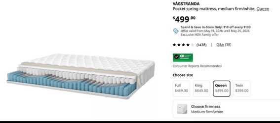 Queen mattress/frame and nightstand UNUSED