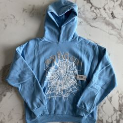 Sp5der Dusty Blue OG Web V2 Hoodie (SIZE XL) Brand New