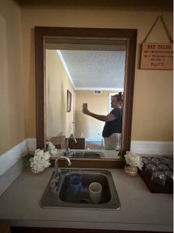Large framed mirror