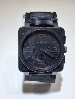 Bell & Ross Chronograph Watch BR 01-94 with Nylon Band 46mm (#133/500 Made)