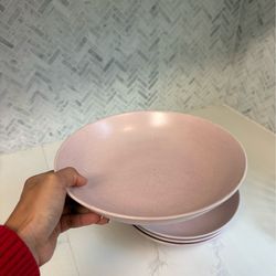 Ikea ceramic plates pink