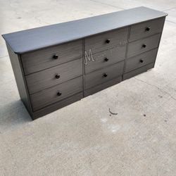 Gray Matte Wide Bedroom Dresser!