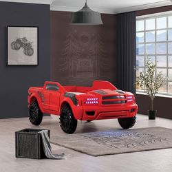 Red Twin Pick Up Bed Frame 