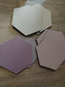 9 Pcs  Felt Bulletin Board Tiles, Self Adhesive