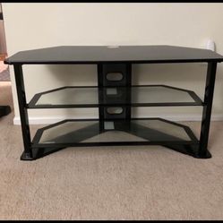 TV STAND for Living Room/Bedroom Glass 3 Tier Shelves $65 DELCO (50inch Tv)