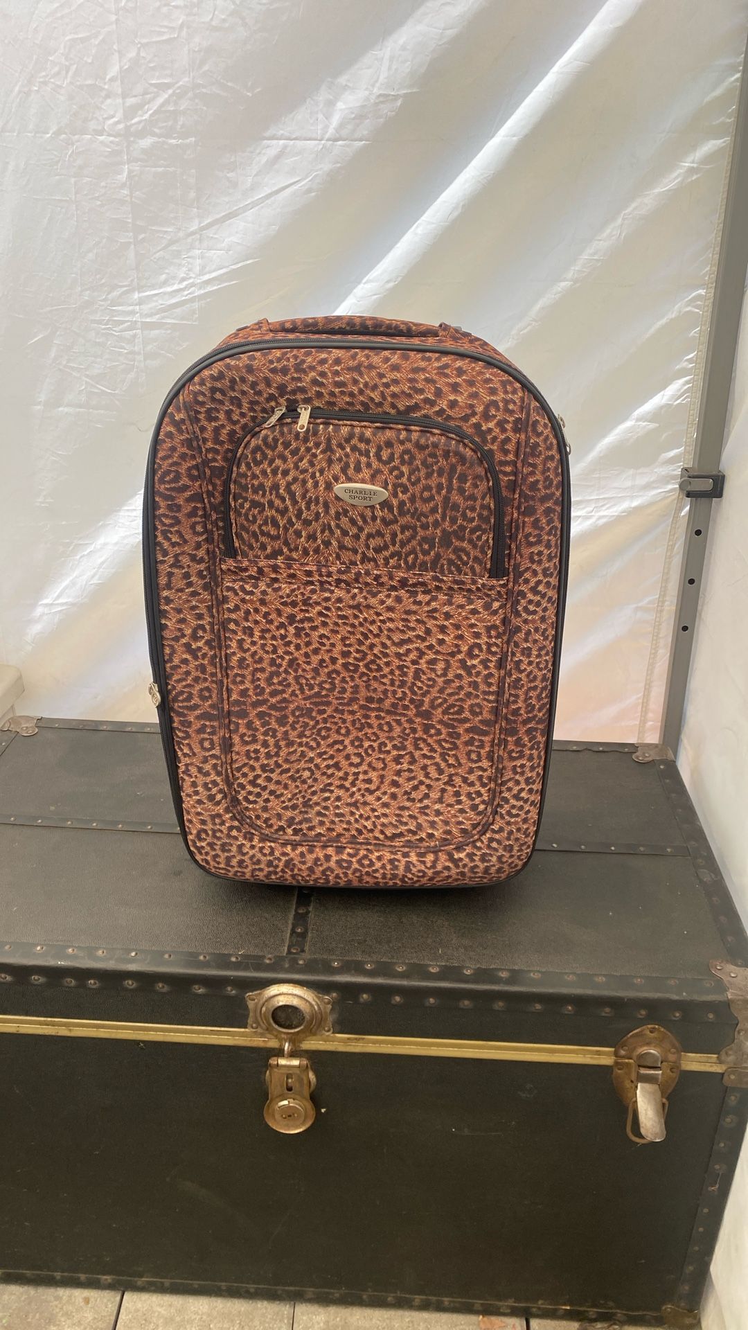 Suitcase Luggage Cheetah Print