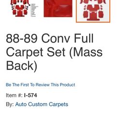 C4 Convertible Corvette Plush Carpet 