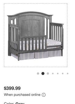 Crib With Toddler Rail Set