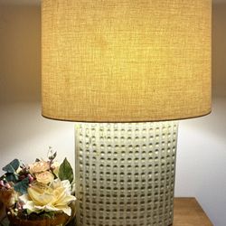 Rare Retro Designer Accent Lamp 25” w Original Shade Included