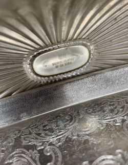 Vintage Silver Plate Covered Butter Dish