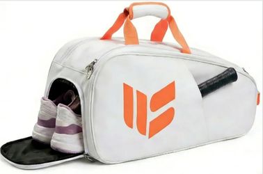 Smartway 40L Pickleball Bag, PU Backpack Duffel for 6 Racket, Gym & Travel