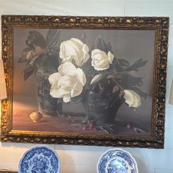 Gorgeous Large Magnolia Framed Art 