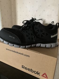 Woman’s Reebok alloy toe