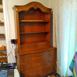 Antique Hardwood China Cabinet