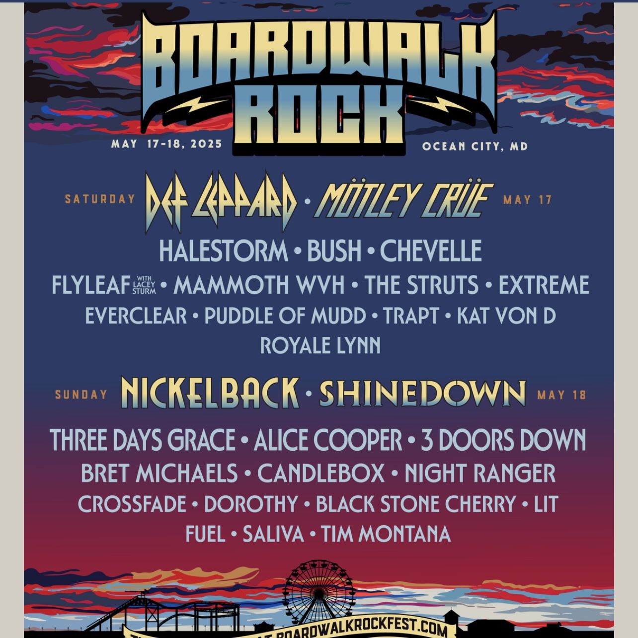 Boardwalk Rockfest Tickets