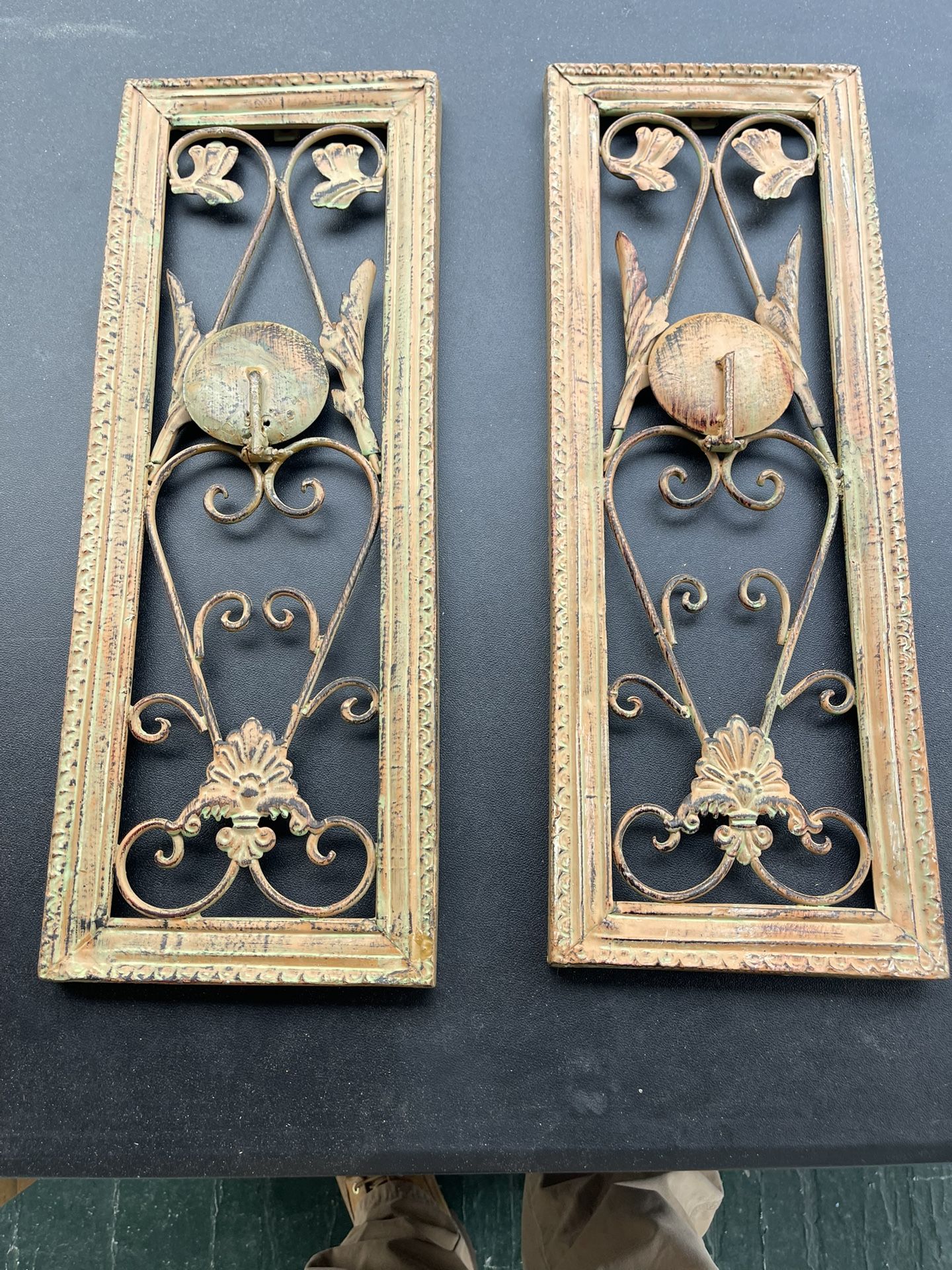 Folding candle holders spray, paint them to match your decor