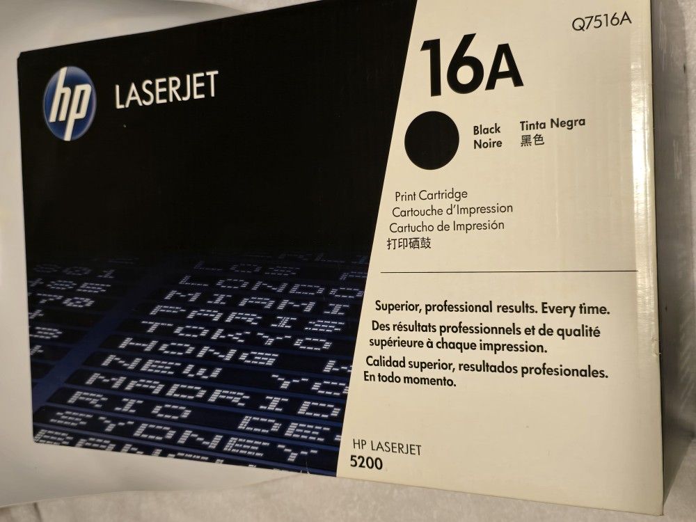 HP 16A Black Toner Cartridge LaserJet 5200 (Q7516A) New in Box