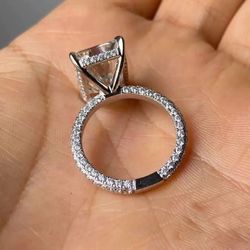 3ct Radiant Cut Engagement Ring Gold ring Diamond