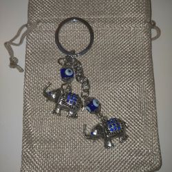 Elephant With Evil Eye 🗝️ ⛓️ Key Chain