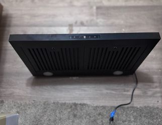 Black Range Hood with Touch Controls