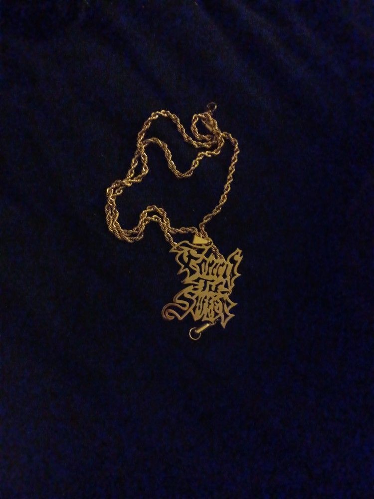 Forced To Suffer Band Necklace/chain Gold Concert Limited Merchandise Not Sold Any Where Else Online So Practically 1/1. Also Brand New Never Worn.