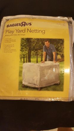 Play pen cover. Play yard netting