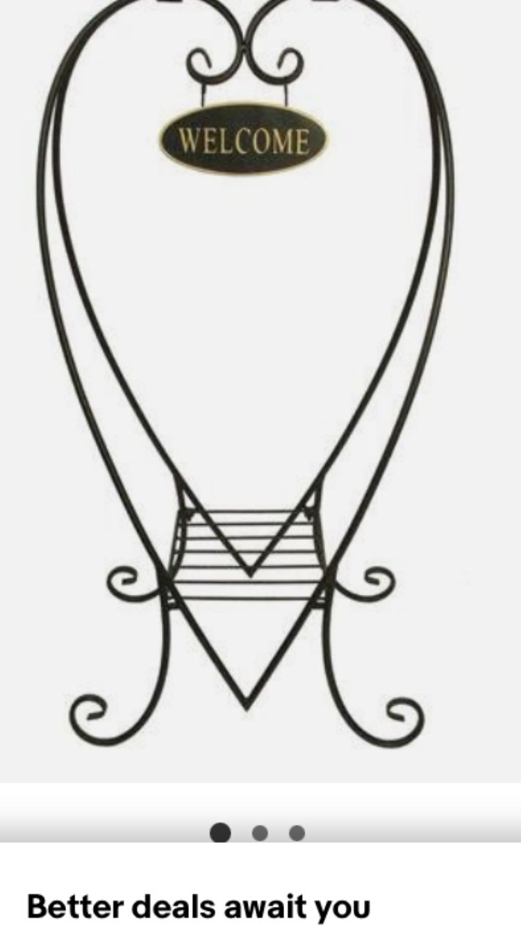 Black Metal Folding Plantstand Planter