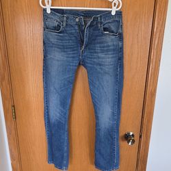 Levi's Slim Straight Blue Denim Jeans 30x30 Medium Wash 5-Pocket Men