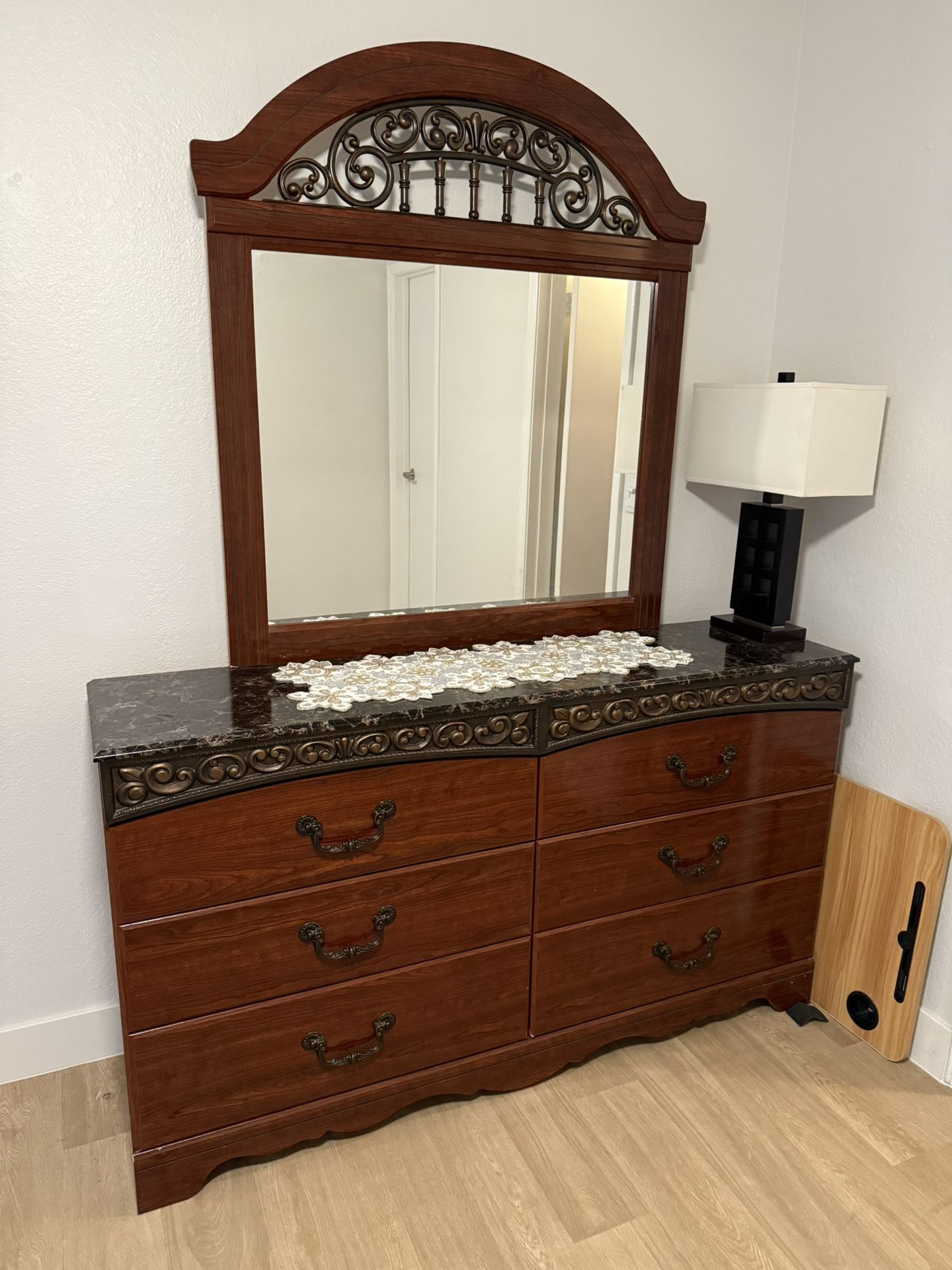 Free Dresser+mirror And Convertible Futon