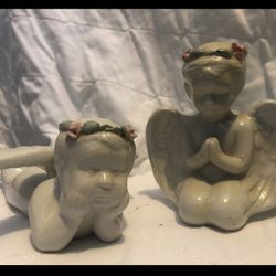 Ceramic Cherub Angel Figureines