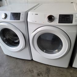 Samsung Front Load Washer and Stackable Gas Dryer Set