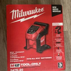 Portable Inflator Milwaukee Brand New M12 12-Volt Lithium-Ion Cordless Electric Portable Inflator
