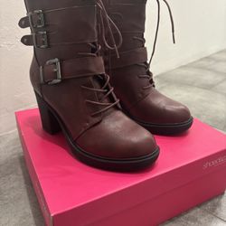 Shoedazzle, Burgundy Boots 