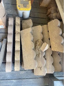 Concrete Landscape Edging Blocks - $30 OBO