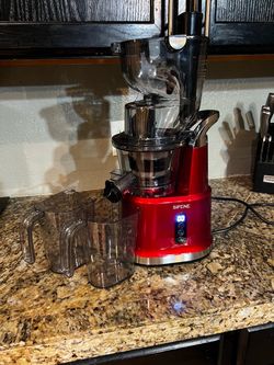 SIFENE Cold Press Juicer Machine, 3.3" Chute Whole Fruits Vegetables,