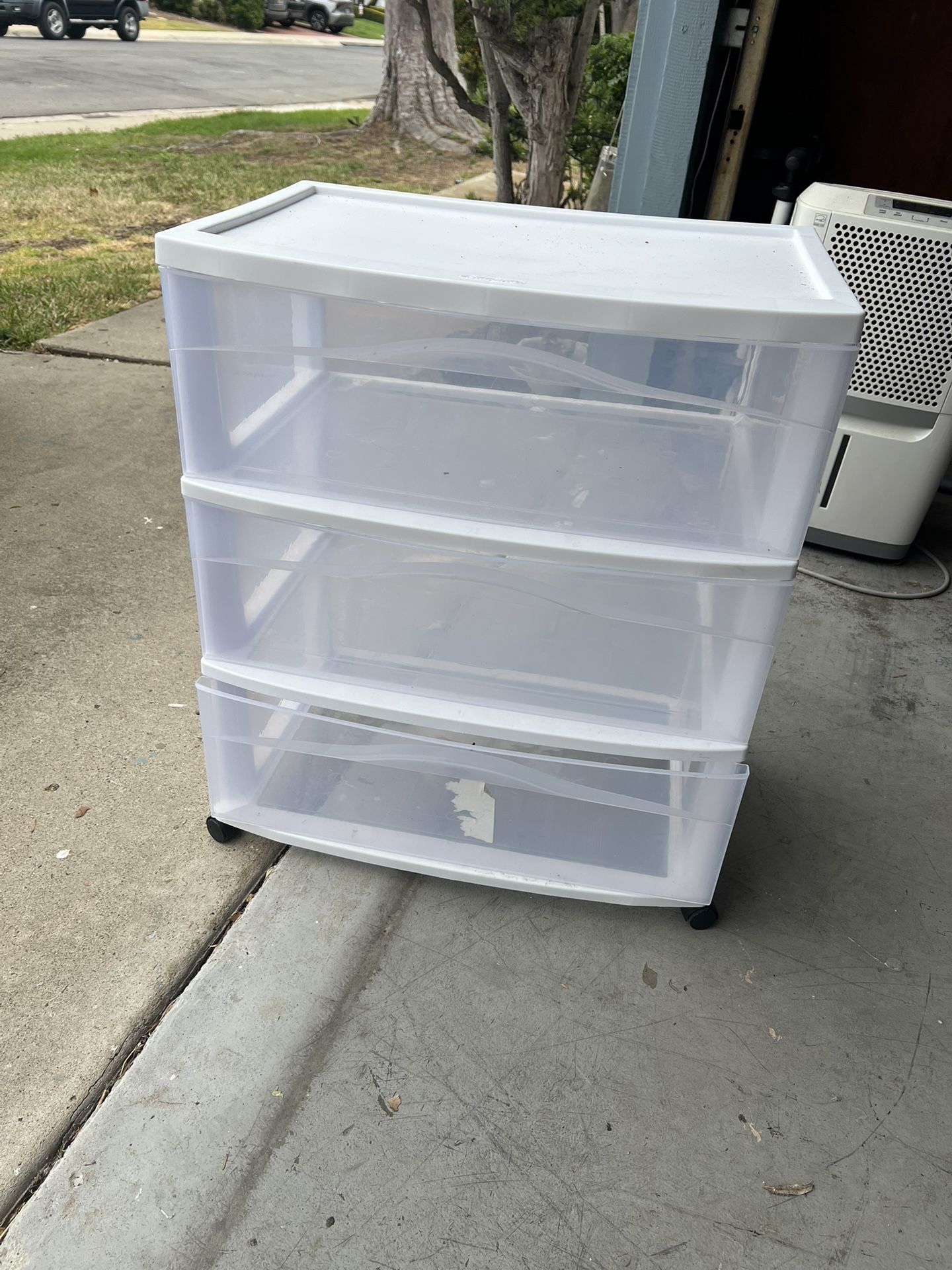 Three Drawer Plastic Storage