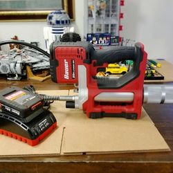 BAUER 20V Cordless Variable-Speed Grease Gun Kit W/ Battery & Charger

