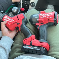 M18 Milwaukee FUEL 1/2 In impact  Wrench Drill With Charger And Hacks Zall