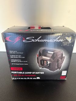 Schumacher 1000A Portable Jump Starter with Air Compressor