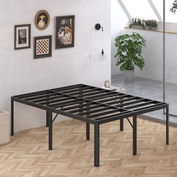 Queen Size Bed Frame Heavy Duty Metal, 24-INCH